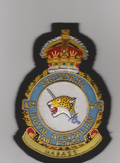 450 Squadron RAAF KC blazer badge - Click Image to Close