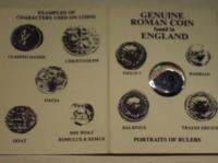 Original Roman Coin in Folder