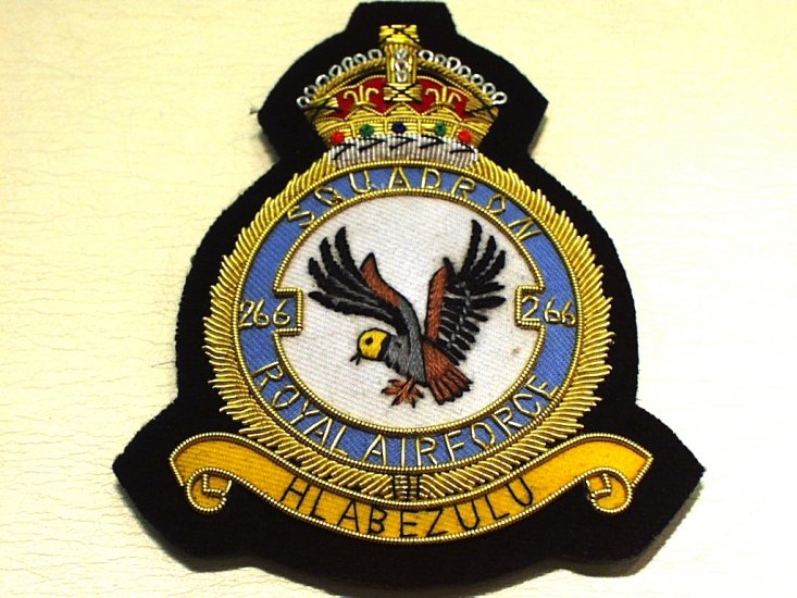 266 squadron RAF KC blazer badge - Click Image to Close
