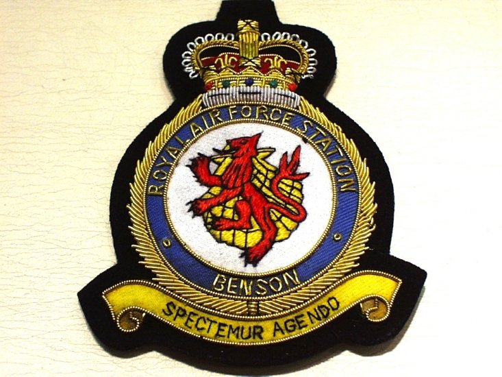 RAF Station Benson blazer badge - Click Image to Close