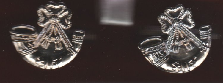 Light Infantry Regiment nickel cufflink - Click Image to Close