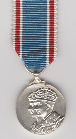 Coronation George VI 1937 miniature medal - Click Image to Close