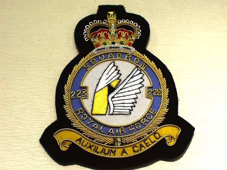 228 Squadron RAF QC wire blazer badge - Click Image to Close