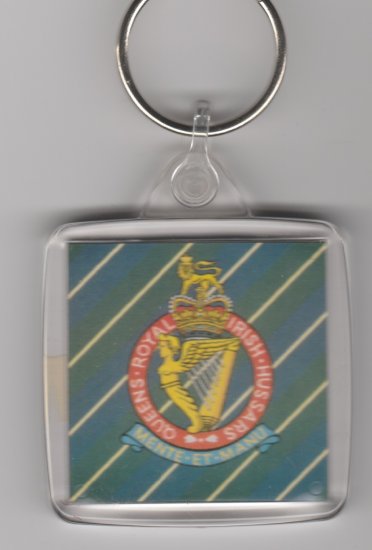 Queen's Royal Irish Hussars key ring - Click Image to Close