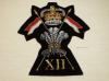 12th Royal Lancers QC blazer badge