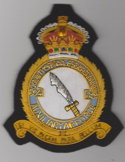 604 County of Middlesex Squadron King's Crown blazer badge - Click Image to Close