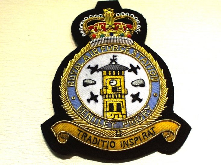 RAF Station Bentley Priory blazer badge - Click Image to Close