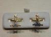 Royal Signals enamelled cufflinks