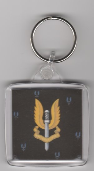 Special Air Service plastic key ring - Click Image to Close
