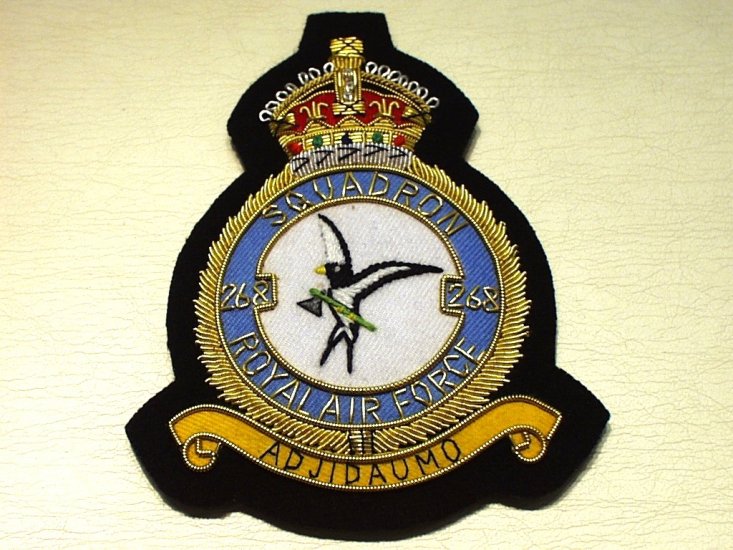 268 Squadron RAF KC blazer badge - Click Image to Close