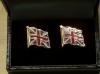 Union Jack enamelled cufflinks