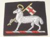 Queen's Royal Regiment Lamb and Flag blazer badge 104