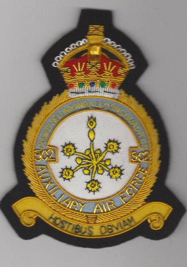 902 Auxiliary Air Force Squadron King's Crown wire blazer badge - Click Image to Close