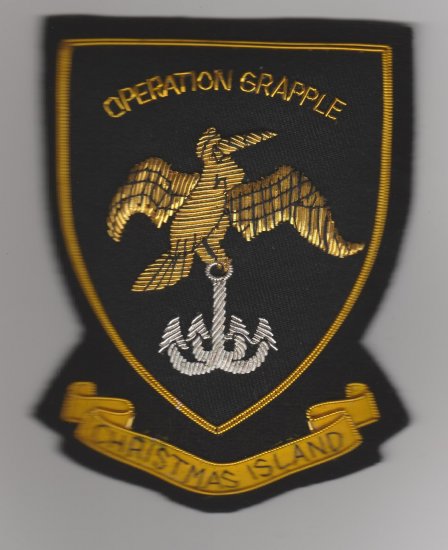 Operation Grapple Christmas Island blazer badge - Click Image to Close