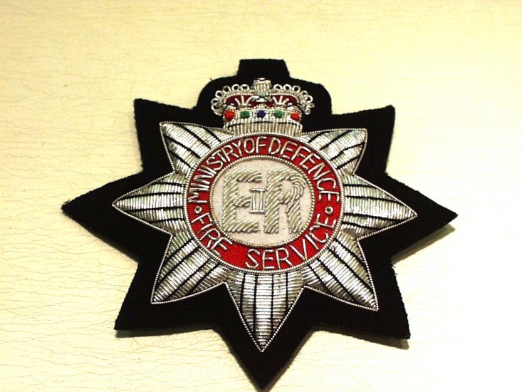 MOD Fire Service blazer badge - Click Image to Close