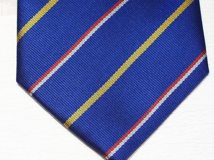 National Service polyester striped tie - Click Image to Close
