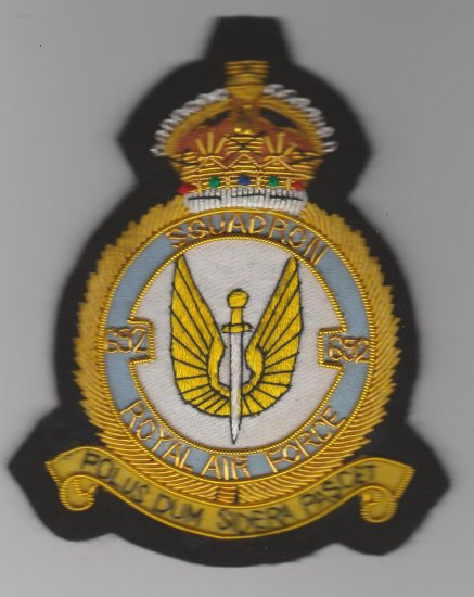692 Squadron Royal Air Force King's Crown wire blazer badge - Click Image to Close