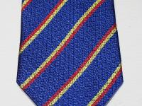 3rd King's Own Hussars non crease silk stripe tie