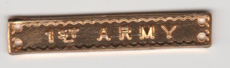 1st Army full sized medal bar - Click Image to Close