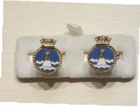 HMS Albion enamelled cufflinks