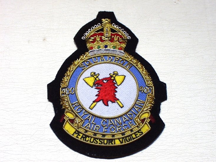 400 Squadron RCAF KC blazer badge - Click Image to Close