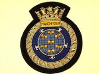 HMS Manchester wire blazer badge