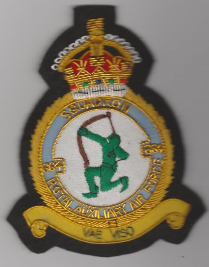 664 Squadron Royal Air Force King's Crown blazer badge - Click Image to Close