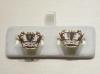 Royal Navy Coronet enamelled cufflinks