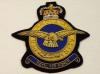 RAF blazer badge Queens Crown with title