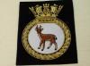 HMS Roebuck blazer badge