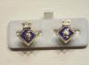 HMS Hermes enamelled cufflinks