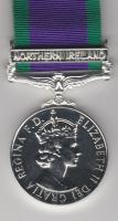 Campaign Service bar Northern Ireland full size copy medal