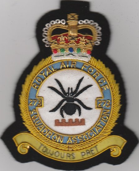 273 Squadron RAF Association (New pattern) blazer badge - Click Image to Close