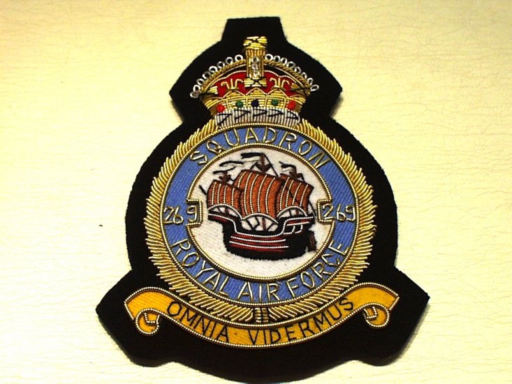 269 RAF Squadron KC blazer badge - Click Image to Close