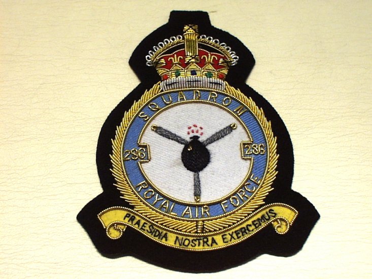 286 Squadron RAF KC wire blazer badge - Click Image to Close