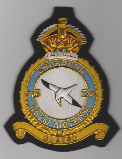 544 Squadron King's Crown Royal Air Force blazer badge - Click Image to Close