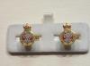 7th Queen's Own Hussars enamelled cufflinks