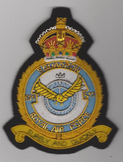 511 Squadron Royal Air Force King's Crown wire blazer badge - Click Image to Close
