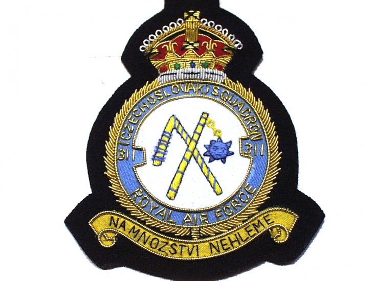 311 (Czechoslovak) Squadron RAF KC blazer badge - Click Image to Close