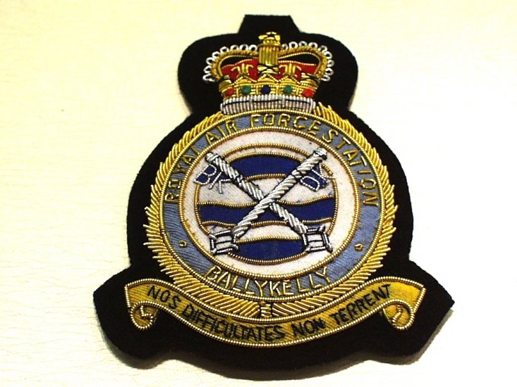 RAF Station Ballykelly blazer badge - Click Image to Close