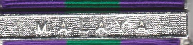 Malaya full size medal bar - Click Image to Close