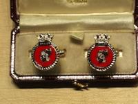 HMS Amazon enamelled cufflinks