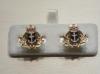Royal Navy Crown and Anchor enamelled cufflinks