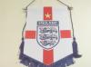 England hand embroidered pennant