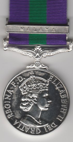 General Service Medal Elizabeth II bar Malaya full size copy medal - Click Image to Close