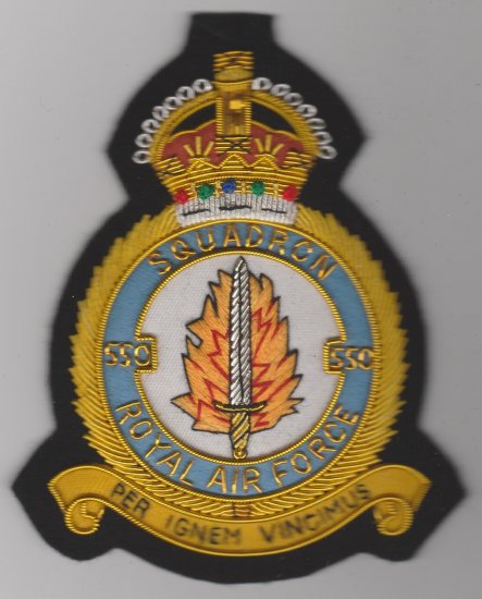 550 Squadron King's Crown Royal Air Force blazer badge - Click Image to Close