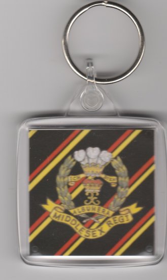 Middlesex Regiment plastic key ring - Click Image to Close