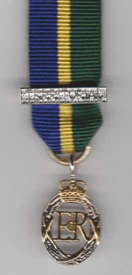 Territorial Efficiency Decoration post 1982 miniature medal - Click Image to Close