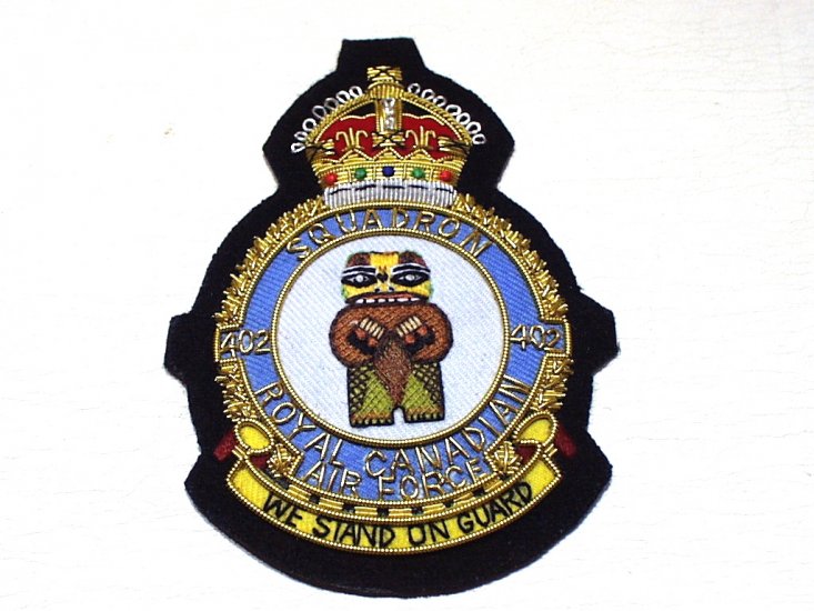402 Squadron RCAF KC blazer badge - Click Image to Close