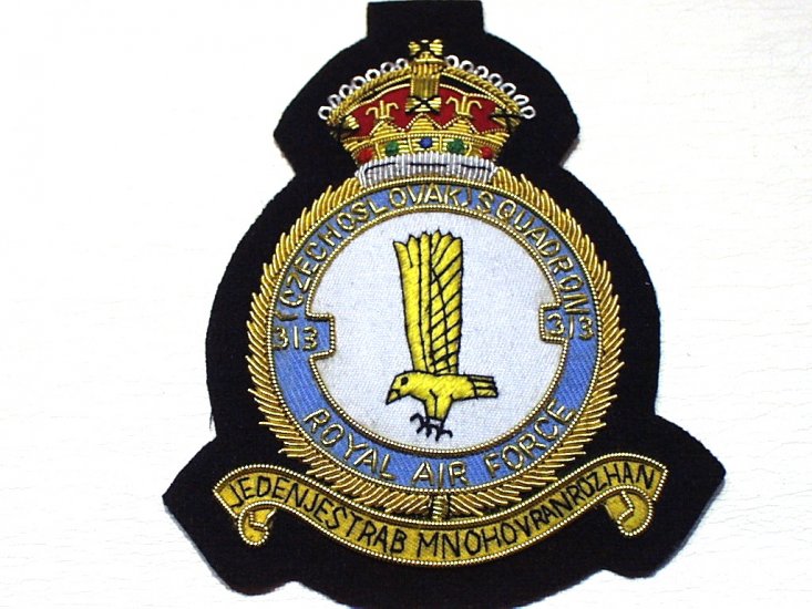 313 (Czechoslovak) Squadron RAF KC blazer badge - Click Image to Close